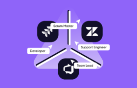 Scrum masters, devs, are & support in status update relays